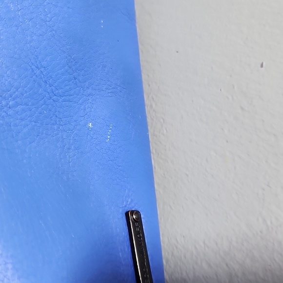 Rebecca Minkoff Bowery Leather Tote bag Electric Blue with Black Hardware purse - Picture 7 of 16